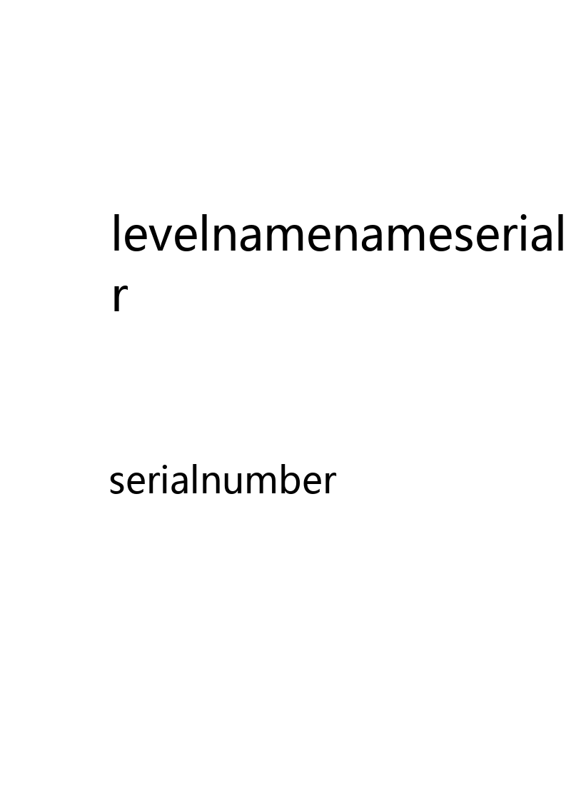 levelnamenameserialnumber